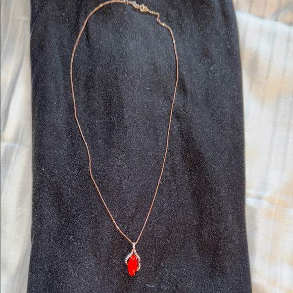 Elegant Red Pendant Necklace